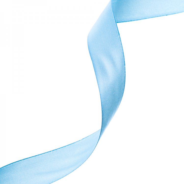 Стрічка атласна 25 мм блакитна