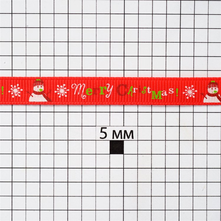 Стрічка репсова з ноаорiчним вi зерунком, 10 мм