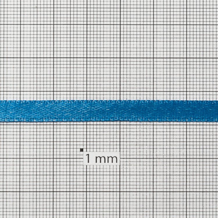 Лента атласная 7 мм синяя