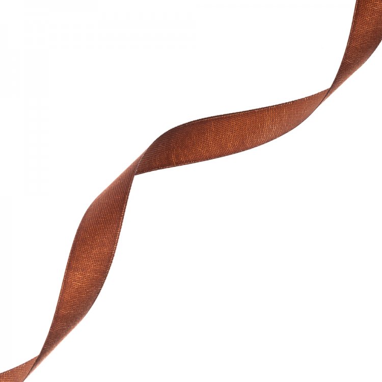 Стрічка атласна 14 мм коричнева