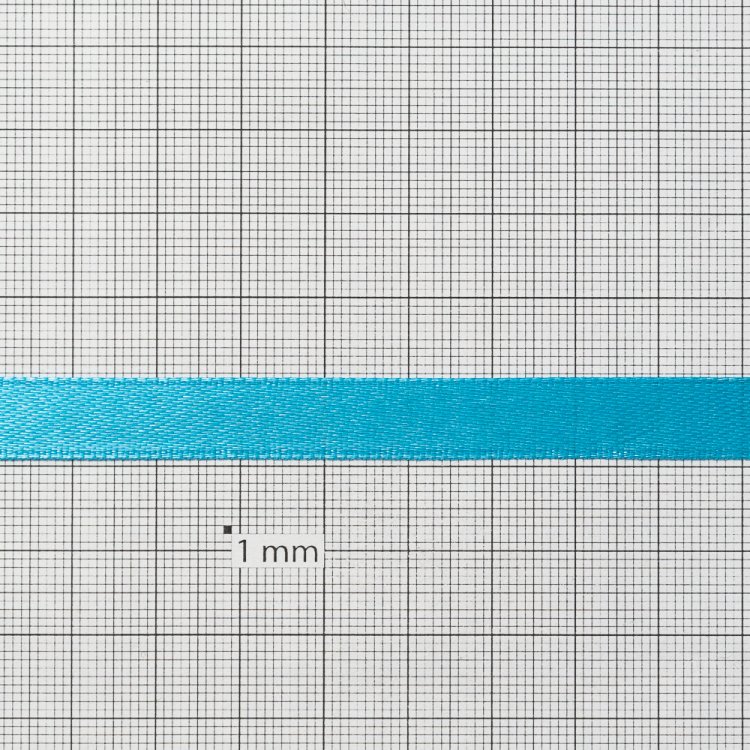 Лента атласная 10 мм голубая