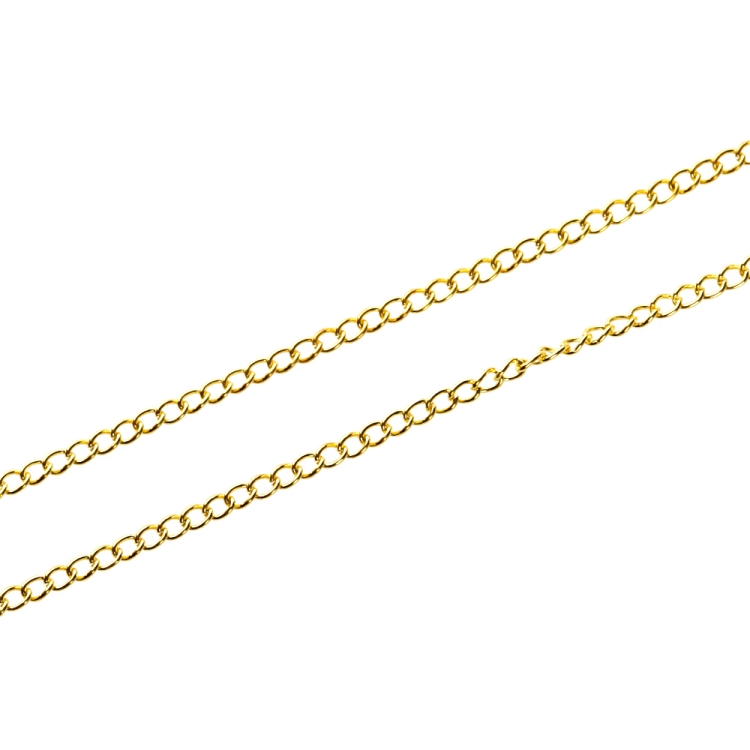 Ланцюг під золото дрібний панцирний 2х3,3х0,5 мм