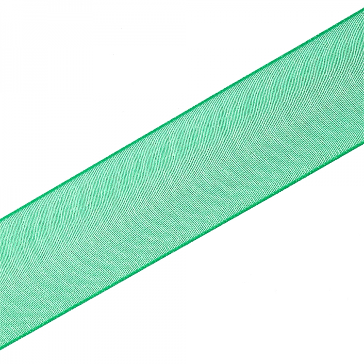 Стрічка з органзи 2 см зелена