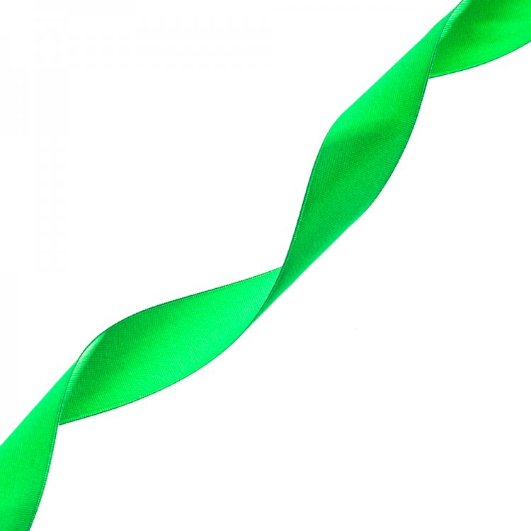 Стрічка атласна 25 мм зелена