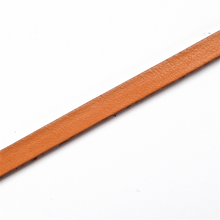 Стрічка з пресованої шкіри 5 мм світло-коричнева