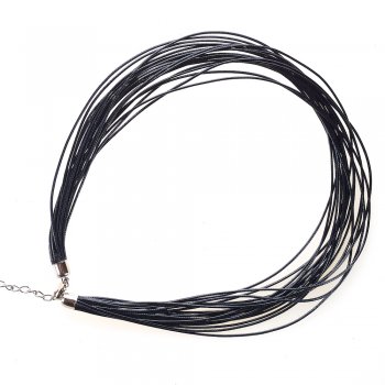 Вощёный шнур – 20 нитей, полиэстер, чёрный