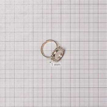 Основание для кольца диаметр основы для вклеивания 20 мм серебристое