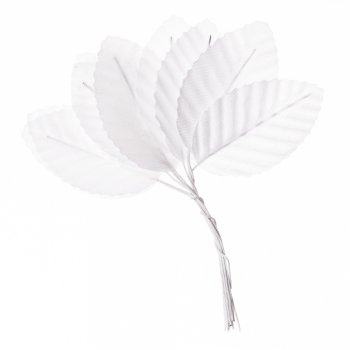 Штучні листя білий 1 штукаИскусственные листья белый 1 штука