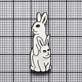 Значок пін Кролики