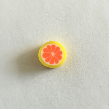 Бусина из полимерной глины Апельсин красный 10 мм