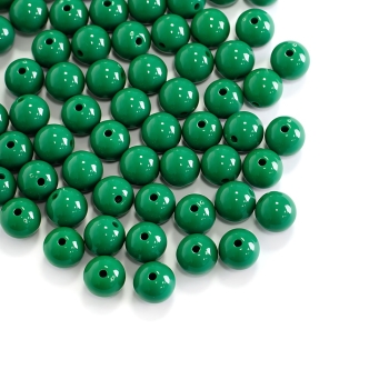 Пластикова намистина 9 мм зелена