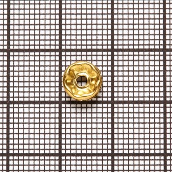 Разделительная бусина рондела 8 мм золотая с белыми стразами