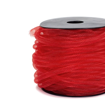 Шнур нейлоновий плетений 8 мм червоний 1 метр