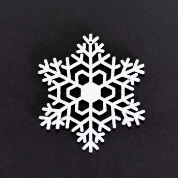 Фетровый элемент Снежинка 8х8 см белая