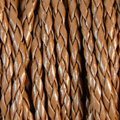 Шнур плетенный из кожзама косичка 3 мм коричневый