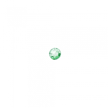 Намистина пластикова 11 мм зелена з кракелюрами
