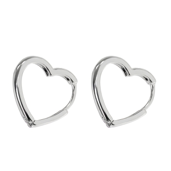 Сережки LUX (пара) Серця сріблясті