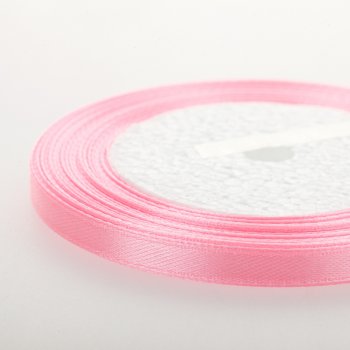 Стрічка атласна 7 мм рожева