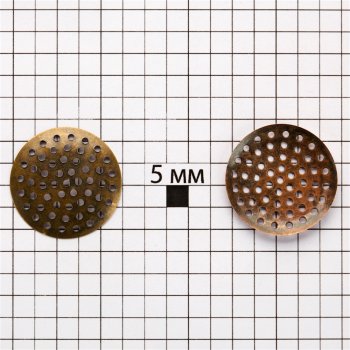 Ґратчасті основи для брошок, медь, 25 мм