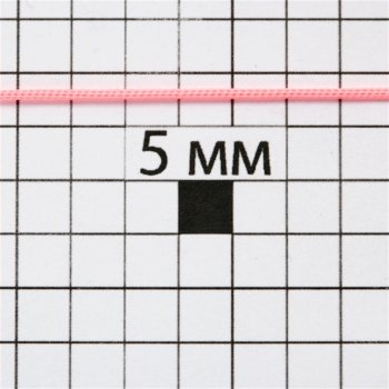 Шнур поліестеровий 1 мм рожевий 1 метр