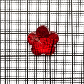 Кришталева підвіска квітка 14 мм червона прозора