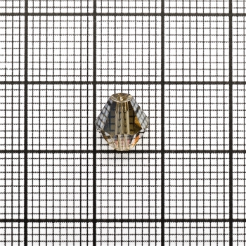 Кришталева намистина біконус 8 мм сіра прозора