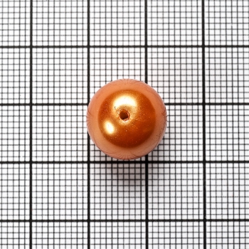 Жемчуг стеклянный 14 мм оранжевый