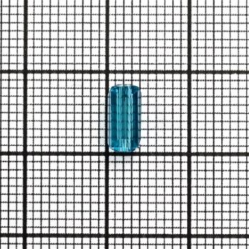 Хрустальная бусина прямоугольная 8 мм голубая бензольная