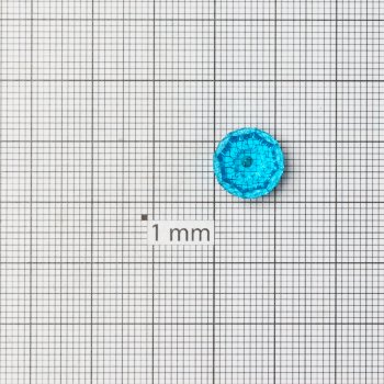 Кришталева намистина кругла 12 мм блакитна