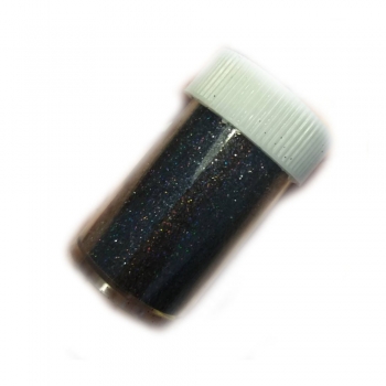 Блестки в баночке 0,2 мм черные голограммные