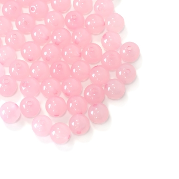 Пластикова намистина Світло-рожева 9 мм