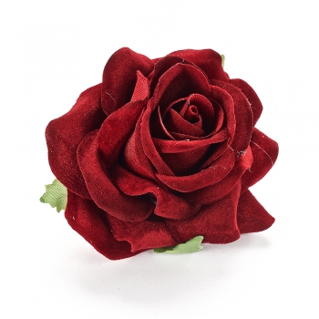 Искусственный цветок Роза бордовая