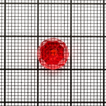 Хрустальная бусина круглая 10 мм красная прозрачная