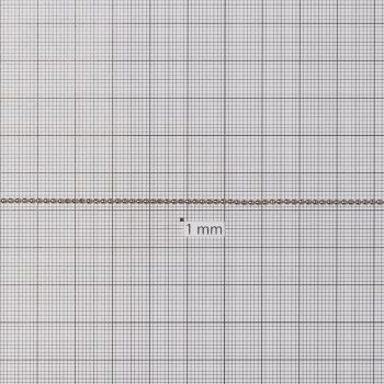Ланцюг з цільними ланками, мельхиоровий. Калібр 1,5 мм, ширина ланки 1,5 мм, довжина ланки 1,5 мм