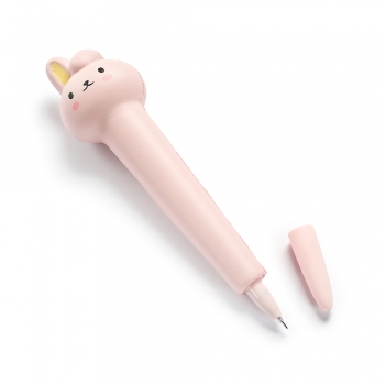 Ручка-антистресс кролик розовый