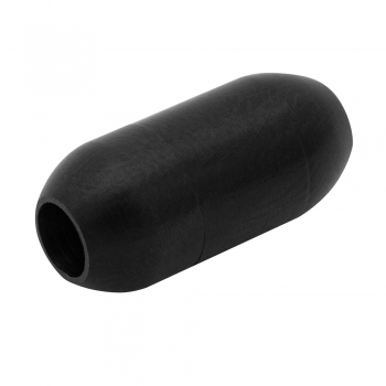Застежка для шнурков металлическая капсула 4 мм черная
