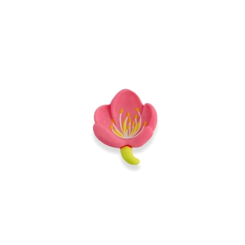 Пластиковий клейовий елемент Квітка рожева матова