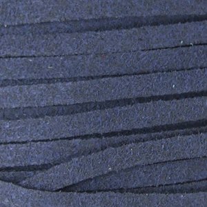 Шнур под замшу 3х1,4 мм темно-синий 1 метр