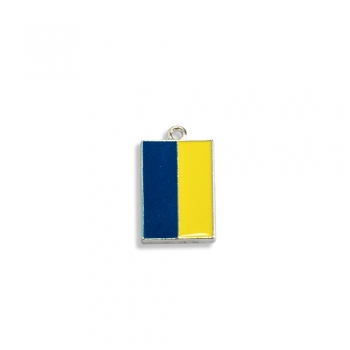 Підвіска з кольоровою емаллю Прапор України прямокутна