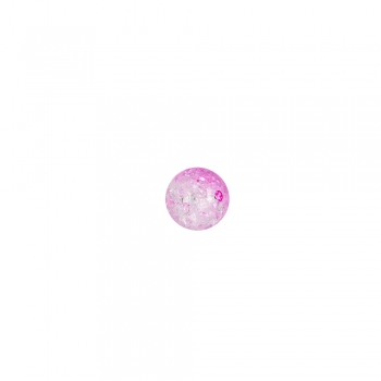 Намистина пластикова 13 мм рожева з кракелюрами