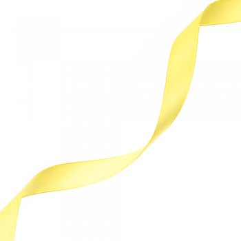 Лента атласная 14 мм желтая