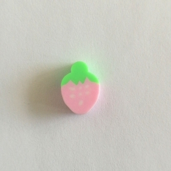 Намистина з полімерної глини 10 мм Полуниця рожева