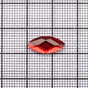 Стрази скляні клейові 16х8мм червоні уп. 3 шт