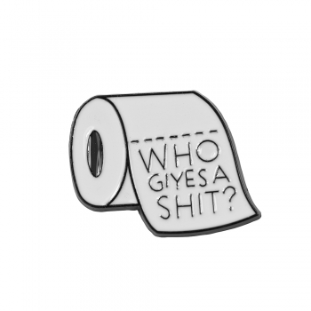 Значок пін Туалетний папір Who gives a shit?