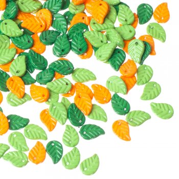 Пластик одноцветный листообразный салатовый