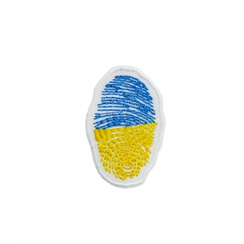 Тканевая нашивка Отпечаток пальца флаг Украины