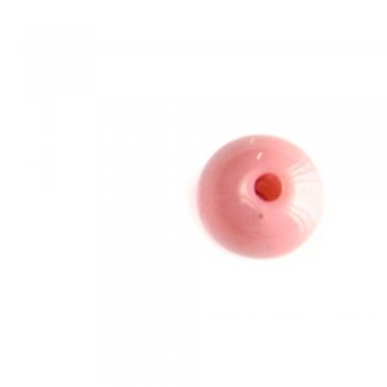 Намистини маленькі, пластик одноколірний приглушений темно-рожевий, 8 мм