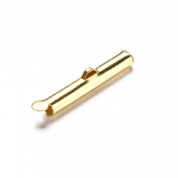 Зажим-слайдер 25 мм для украшений станочного плетения золотой 