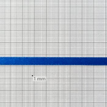 Стрічка атласна 7 мм синя 1 метр