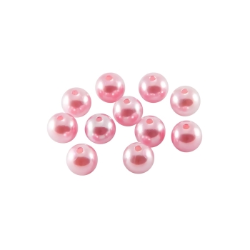 Пластикова намистина під перли Рожева 11 мм